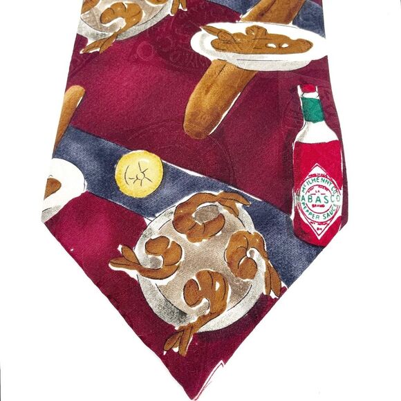 Tabasco Brand 100% Silk Necktie Hot Sauce Pop Culture Men’s Neck Tie - Picture 5 of 12
